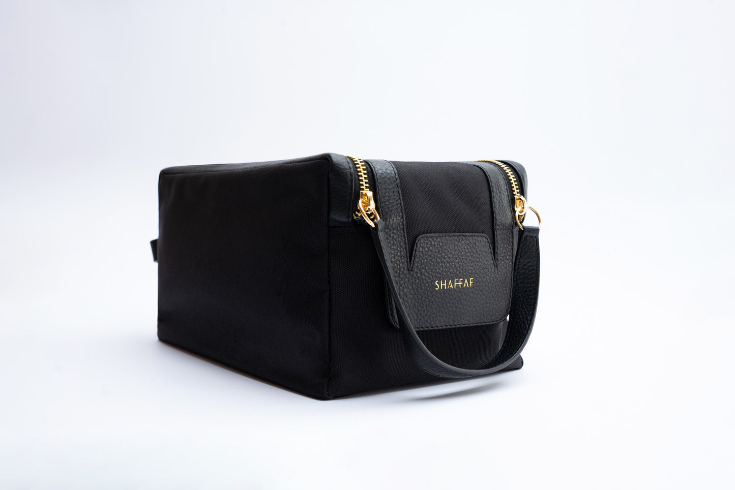 Bimba & Lola Black Nylon/Leather Trim Crossbody handbag